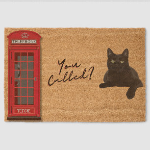 'You Called?' Custom Pet Photo London Phone Booth  Fiber Doormat