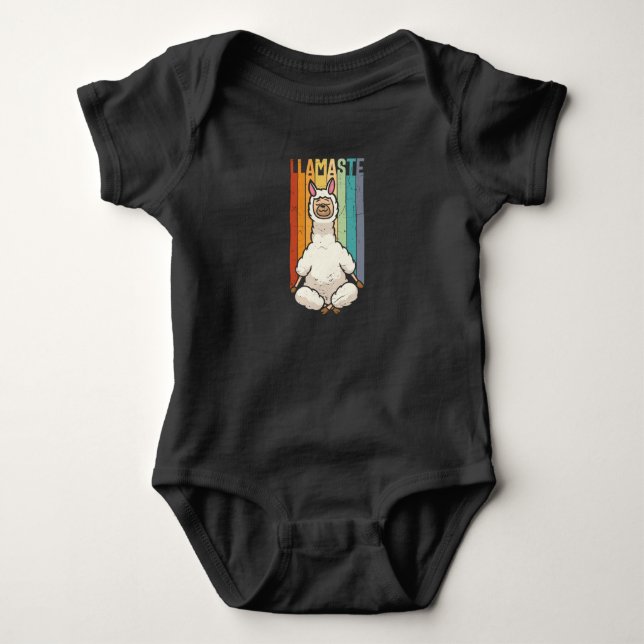 You Called Namaste Yoga Cute Call Alpaca Baby Bodysuit (Front)