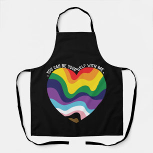 You Can Be Yourself With Me LGBT Transgender Gay Apron