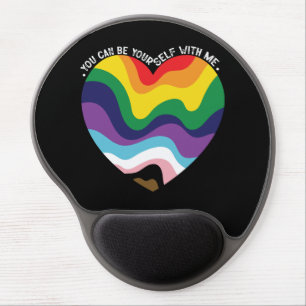 You Can Be Yourself With Me LGBT Transgender Gay Gel Mouse Pad