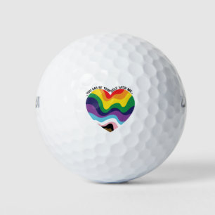 You Can Be Yourself With Me LGBT Transgender Gay Golf Balls