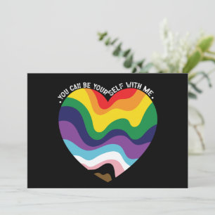 You Can Be Yourself With Me LGBT Transgender Gay Invitation