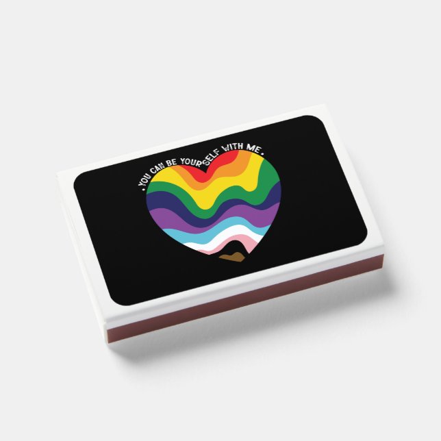 You Can Be Yourself With Me LGBT Transgender Gay  Matchboxes (Front Closed)