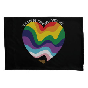 You Can Be Yourself With Me LGBT Transgender Gay Pillow Case