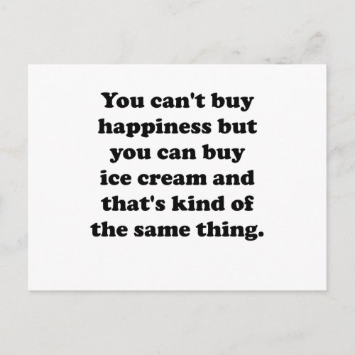 You Can Buy Ice Cream Postcard