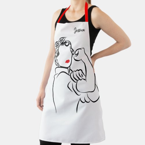 You Can Cook It _ Stylish Rosie the Riveter Apron