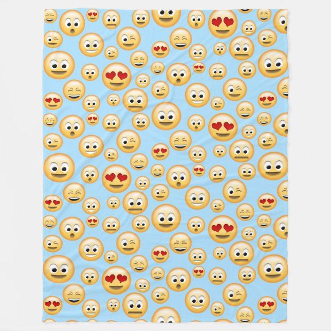 You can Customize, Emoji Party Fleece Blanket (Front)