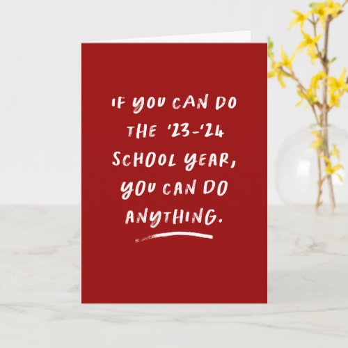 You can do anything class of 2023 red graduation card