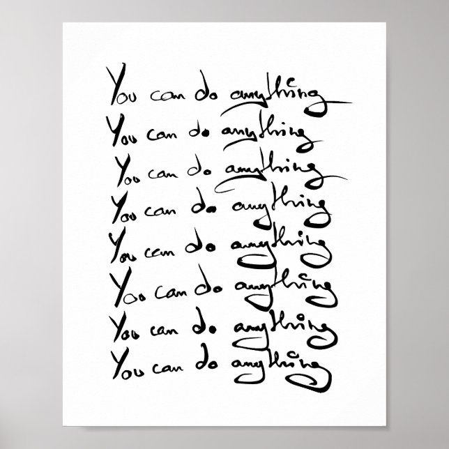 You CAN DO ANYTHING! Inspirational quote Poster (Front)