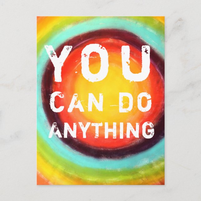 You Can Do Anything Motivational Postcard (Front)