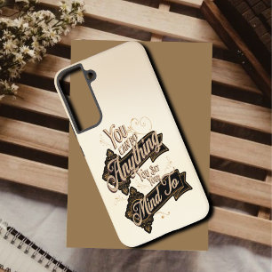 You Can Do Anything Quote Brown Beige Samsung Galaxy S22+ Case
