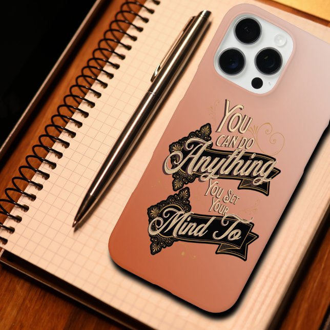 You Can Do Anything Quote Terracotta Pink Case-Mate iPhone Case (Creator Uploaded)