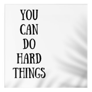 you can do hard things acrylic print