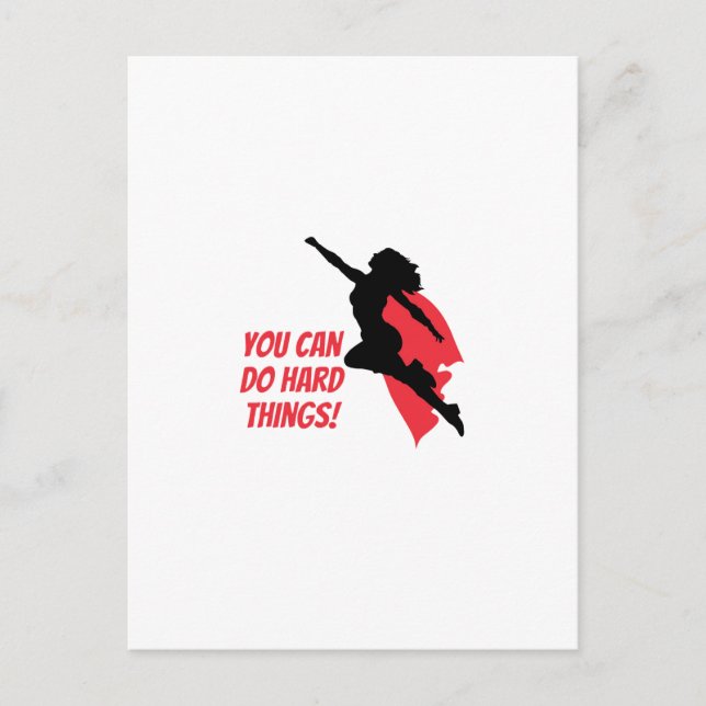 You can do hard things  holiday postcard (Front)