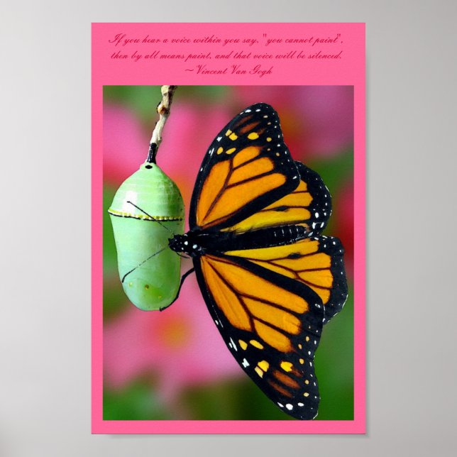 You Can Do It Monarch Butterfly Poster (Front)