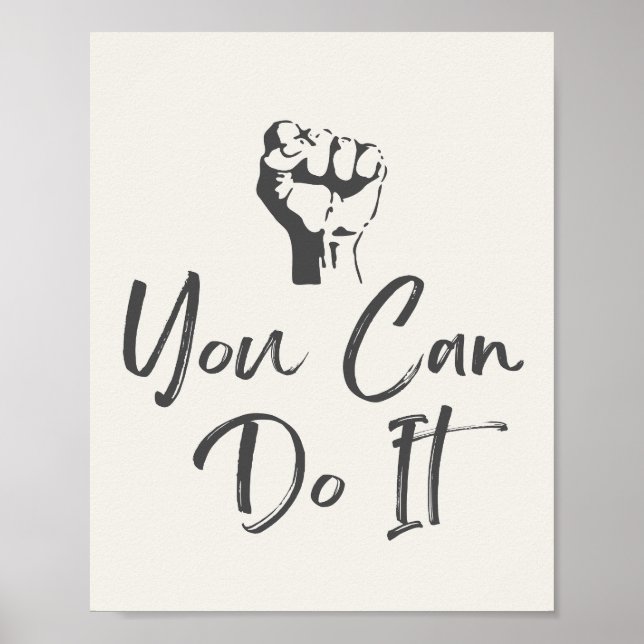 You can do it, motivational quote poster (Front)