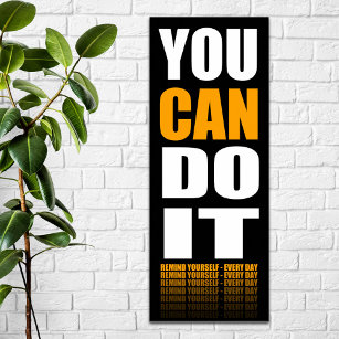 You CAN Do It (orange) Motivational Poster
