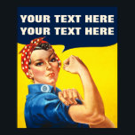 You can do It Poster<br><div class="desc">You Can do It American Propaganda Custom Poster: This custom poster has a design based on the uber cool “We Can Do It!” American propaganda poster associated with Rosie the Riveter and the movement of women into the paid industrial workforce during World War II. A feminist icon and a perfect...</div>