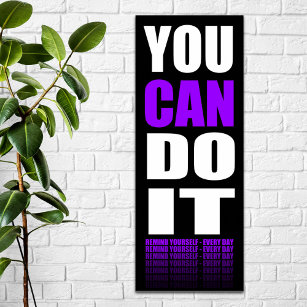 You CAN Do It (purple) Motivational Poster