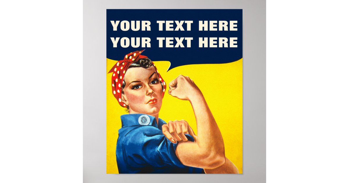 You Can Do It Rosie The Riveter Feminist Novelty Poster