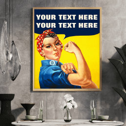 You Can Do It Rosie The Riveter Feminist Poster