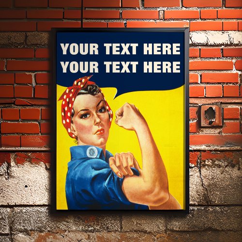You Can Do It Rosie The Riveter Feminist Poster