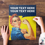 You Can Do It Rosie The Riveter Jigsaw Puzzle<br><div class="desc">You Can Do It American Propaganda Puzzle - This sensational puzzle has a design based on the uber cool “We Can Do It!” American propaganda poster. Associated with Rosie the Riveter who was instrumental in the movement of women into the paid industrial workforce during World War II. This image of...</div>