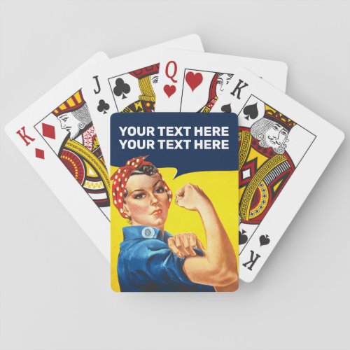 You Can Do It Rosie The Riveter Poker Cards
