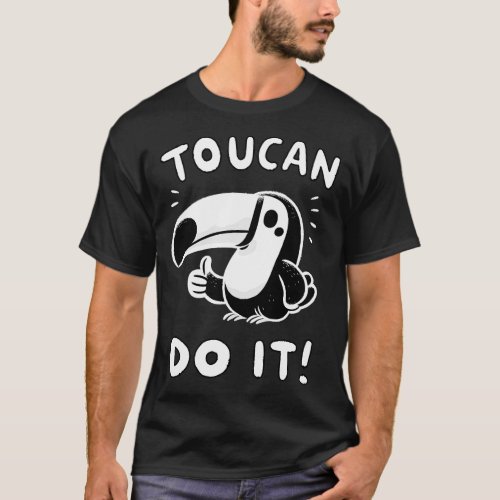 You can do it Tropical Toucan Back Print T_Shirt