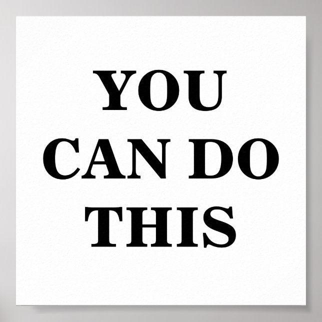 You Can Do This Minimalist Poster (Front)