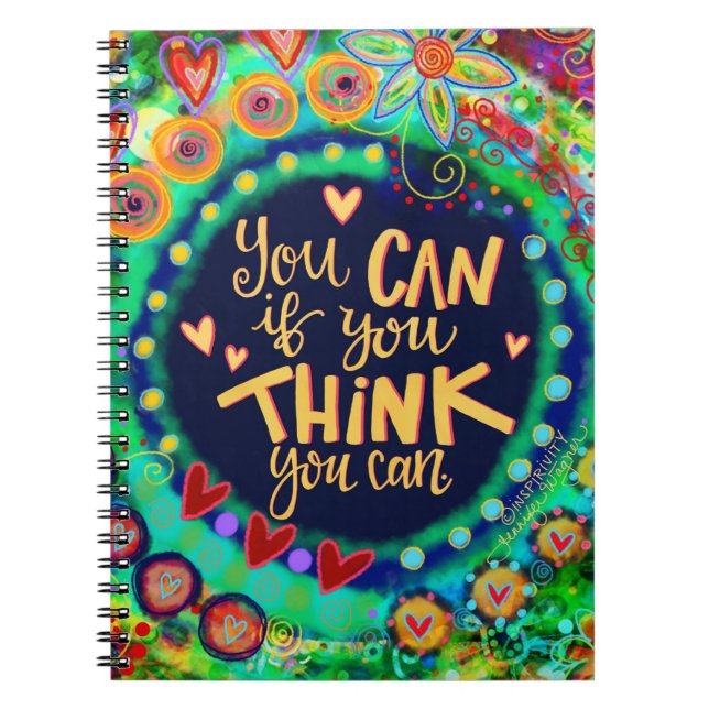 You Can Encouragement Inspirivity Colorful Notebook (Front)