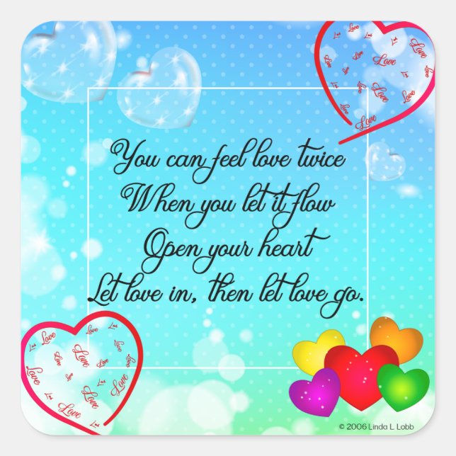 You can feel love twice stickers (Front)