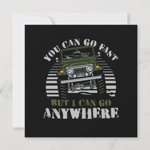 You Can Go Fast Off Roading Dirt Hill Race Gift Invitation