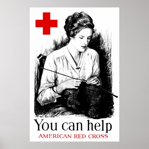 You Can Help American Red Cross Poster