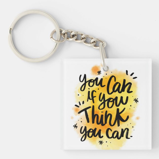 You Can If You Think You Can Keychain (Front)