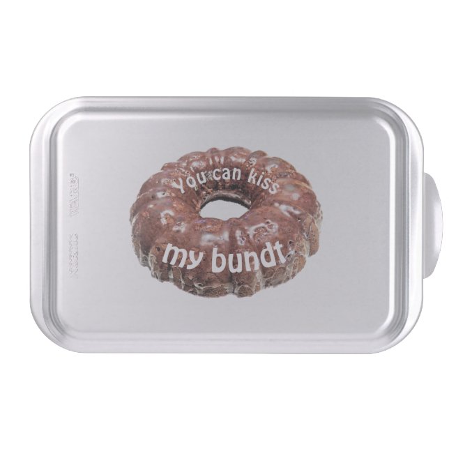 You can kiss my bundt cake funny cake pan (Front)