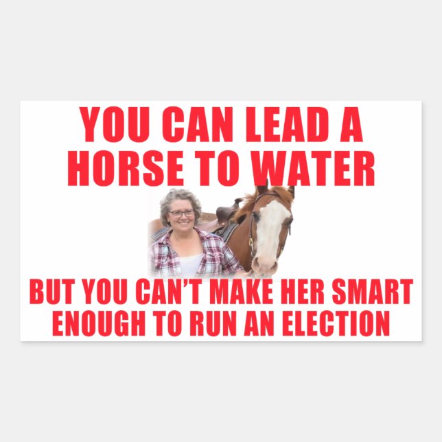 You Can Lead a Horse To Water Rectangular Sticker (Front)