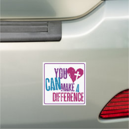 You Can Make a Difference Distressed Style Car Magnet