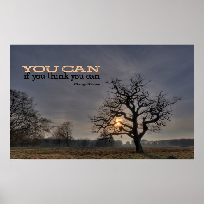 You Can Motivational Poster Print