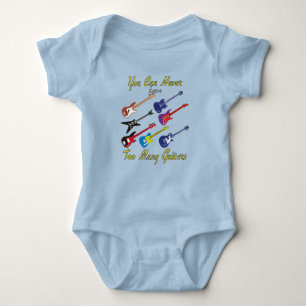 You Can Never Have Too Many Guitars - Colorful Baby Bodysuit