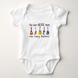 You can NEVER have too many guitars gifts Baby Bodysuit