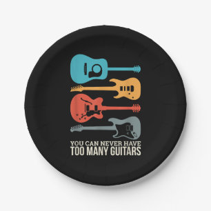 You Can Never Have Too Many Guitars Paper Plates