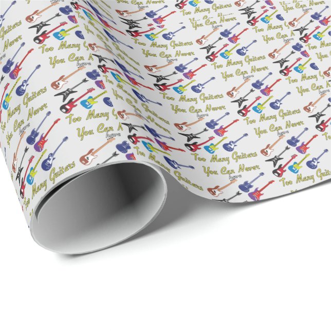 You Can Never Have Too Many Guitars Wrapping Paper (Roll Corner)