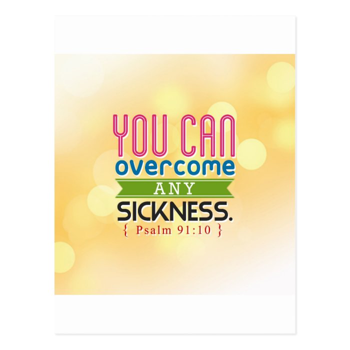 You can overcome any sickness post cards