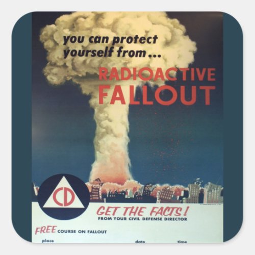 You Can Protect Yourself From Radioactive Fallout Square Sticker