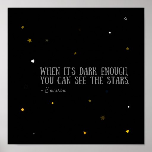 You can see the stars Emerson quote Poster | Zazzle