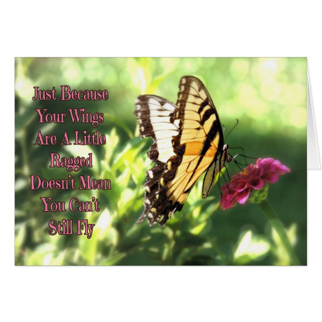 You Can Still Fly Tiger Swallowtail Butterfly 5x7 Cards (Front Horizontal)