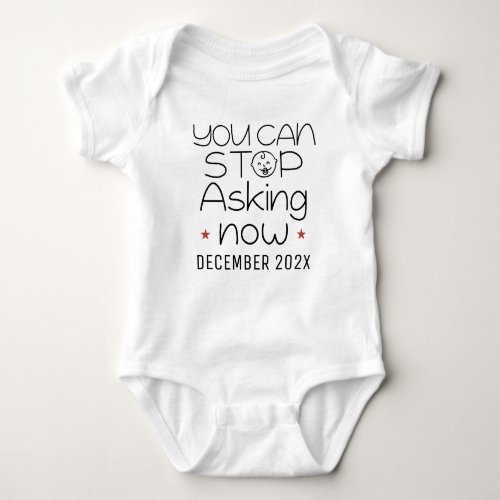 You Can Stop Asking Now Personalized Custom Baby  Baby Bodysuit