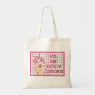 You can survive cancer! tote bag