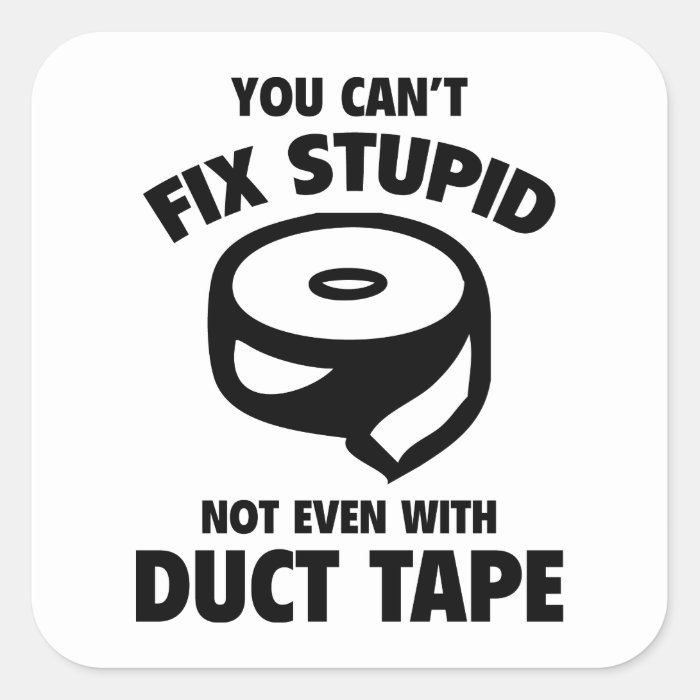 You Can’t Fix Stupid. Not Even With Duct Tape. Sticker